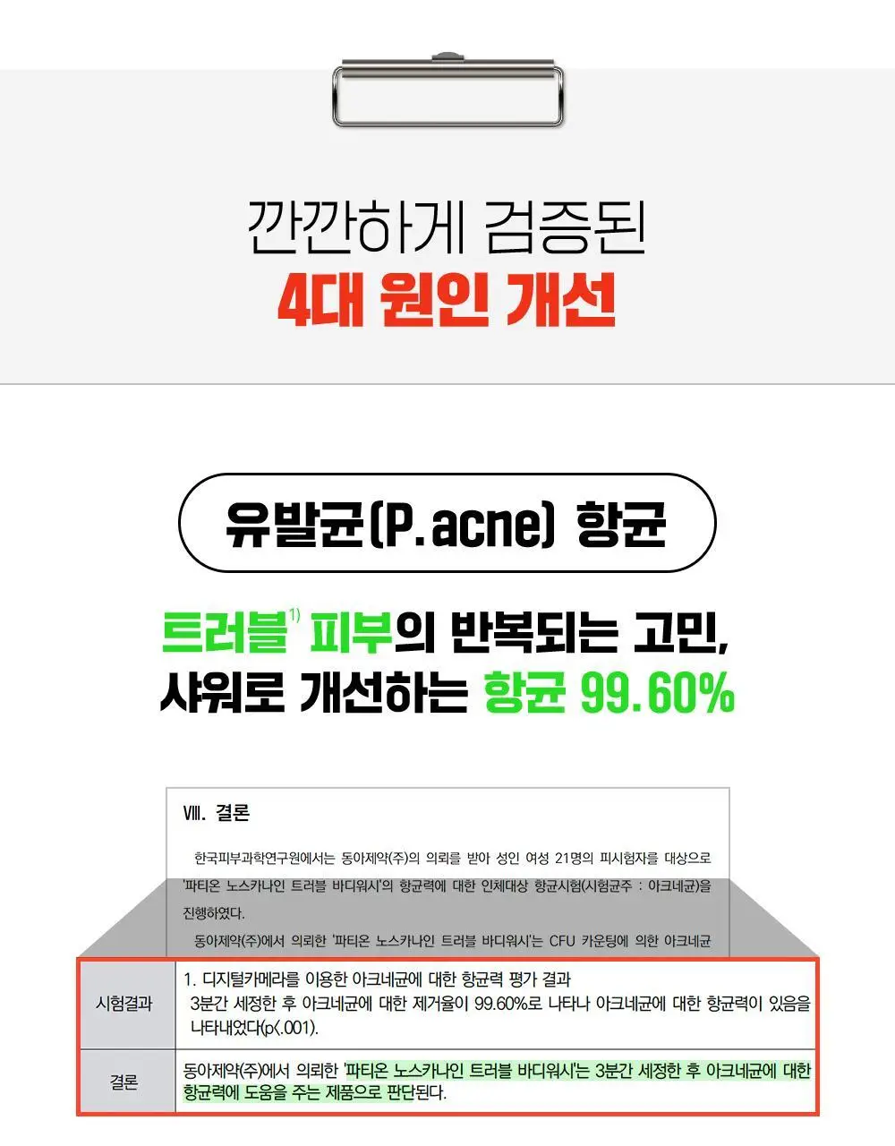 [화해1위] 파티온 노스카나인 트러블 바디워시 490ml 상세페이지 12